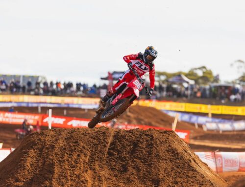 Webster, Larwood, Woods, Cannon in the ProMX winners’ circle at Murray Bridge